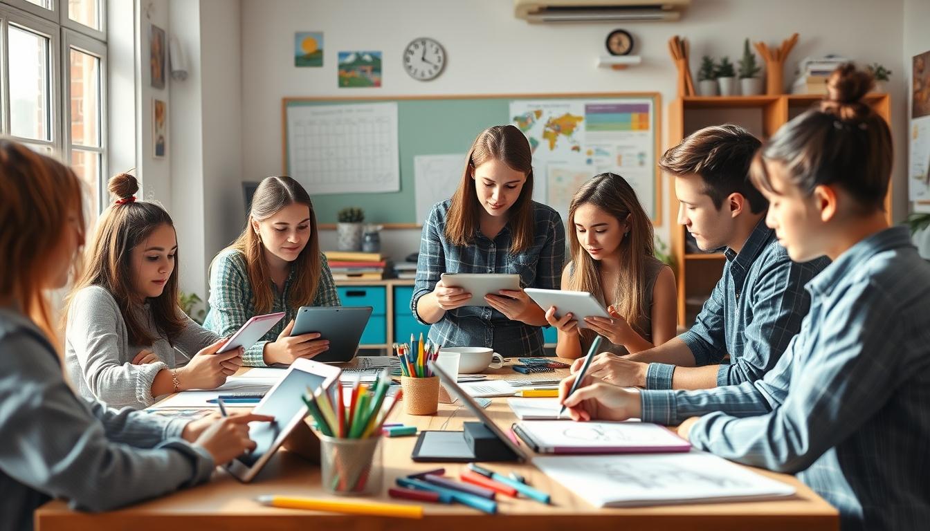 Digital learning platform with online study materials